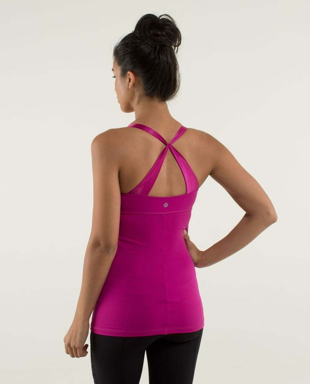 RARE Lululemon Practice Daily Tank Size 10 Raspberry Satin Cross Back Top NWT